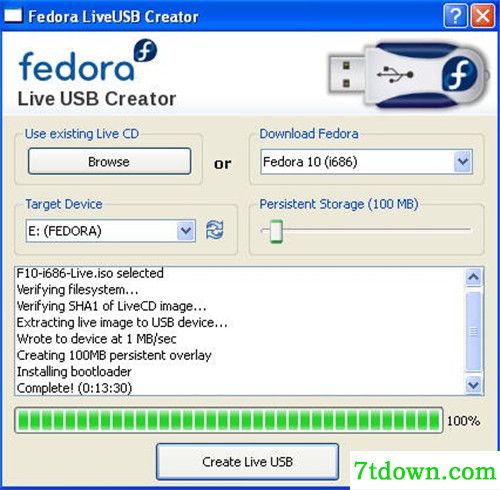 Fedora LiveUSB Creator功能简介