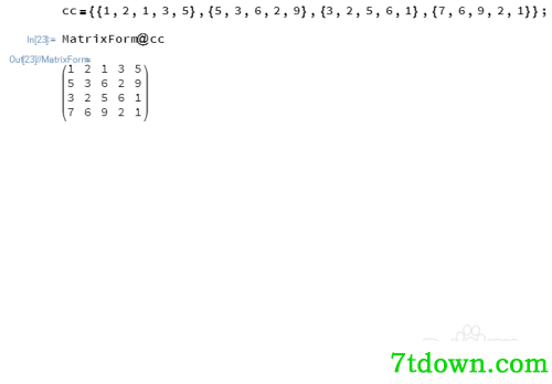 mathematica4怎么计算行列式9