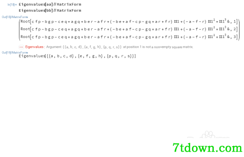 mathematica4怎么计算行列式8