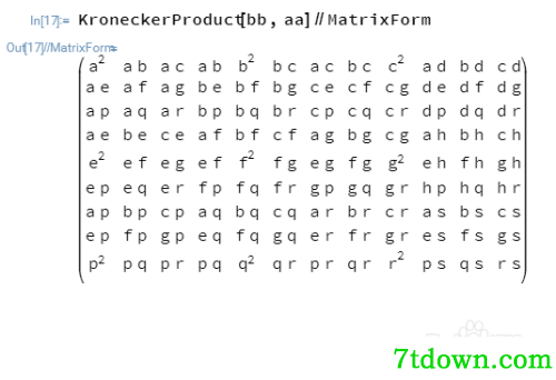mathematica4怎么计算行列式7