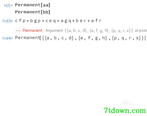 mathematica4怎么计算行列式3