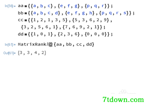 mathematica4怎么计算行列式16
