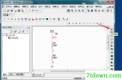multisim12怎么添加万用表1