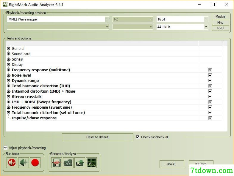RightMark Audio Analyzer(声卡检测) v6.4.1 绿色中文版 0