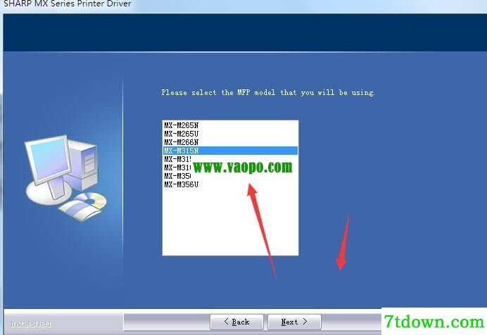 夏普SHARP MX-M315N复合机驱动 v01.01.00.08正版