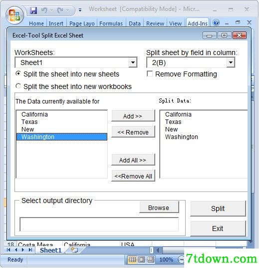 Split Worksheet下载预览图