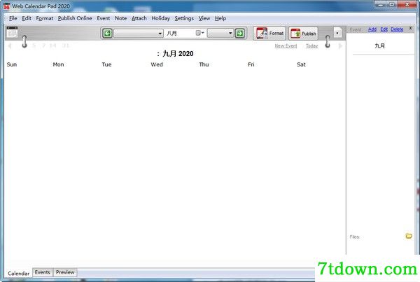 Web Calendar Pad下载预览图