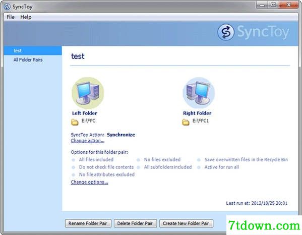 SyncToy文件夹同步软件