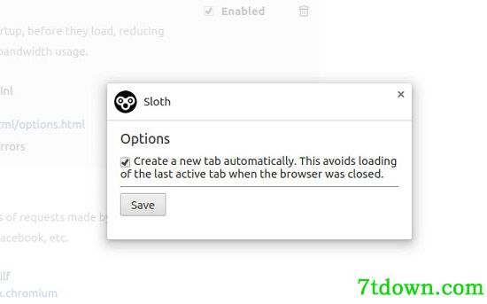 Sloth(Chrome标签页冻结减少内存占用)