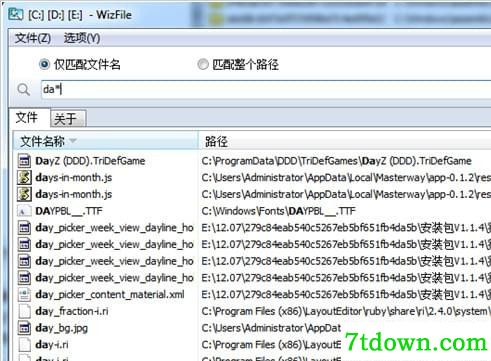 WizFile(电脑文件搜索软件)