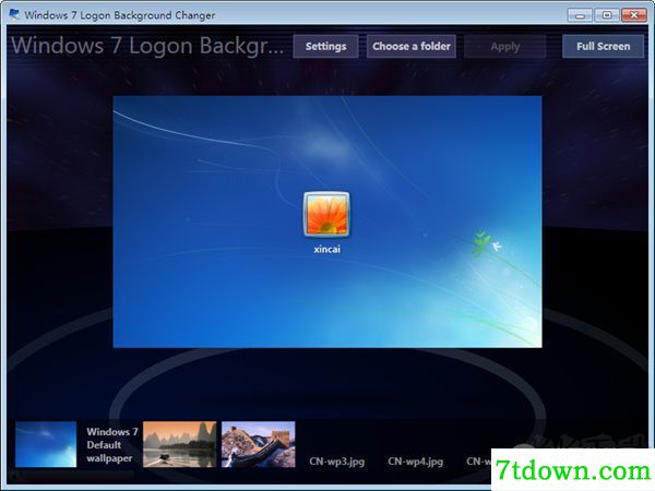 Windows7 Logon Background Changer